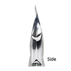 Variety Sizes Clear Front Silver Back Mylar Gusset Side Stand up Zip Lock Bag M3