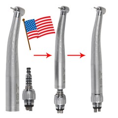 1-10pc Dental High Speed Handpiece + 4 Hole Quick Coupler Swivel GB4