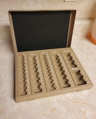 Nadex Coin Counter Handling Tray With Lid 6 Compartment Coin Sorter Teller Cashi