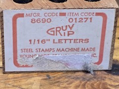 Young Bros. Steel Stamps GRUV GRIP Heavy Duty 1/16″ Letters NEW