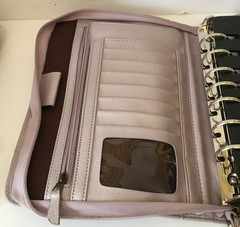Franklin Covey Light Purple Full Grain Leather CL 12215 7 Ring Binder Organizer