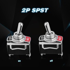 5X Toggle SWITCH ON/OFF Heavy Duty 15A 250V SPST 2 Terminal Car Boat* Waterproof