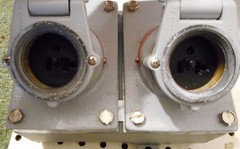 APPLETON ENR22201 RECEPTICAL INTERLOCKED WITH SWITCH FOR HAZARDOUS LOCATIONS