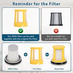 4 Pack HEPA Filter Replacement Compatible with Fanttik Slim V8 Apex / V9 Mix…
