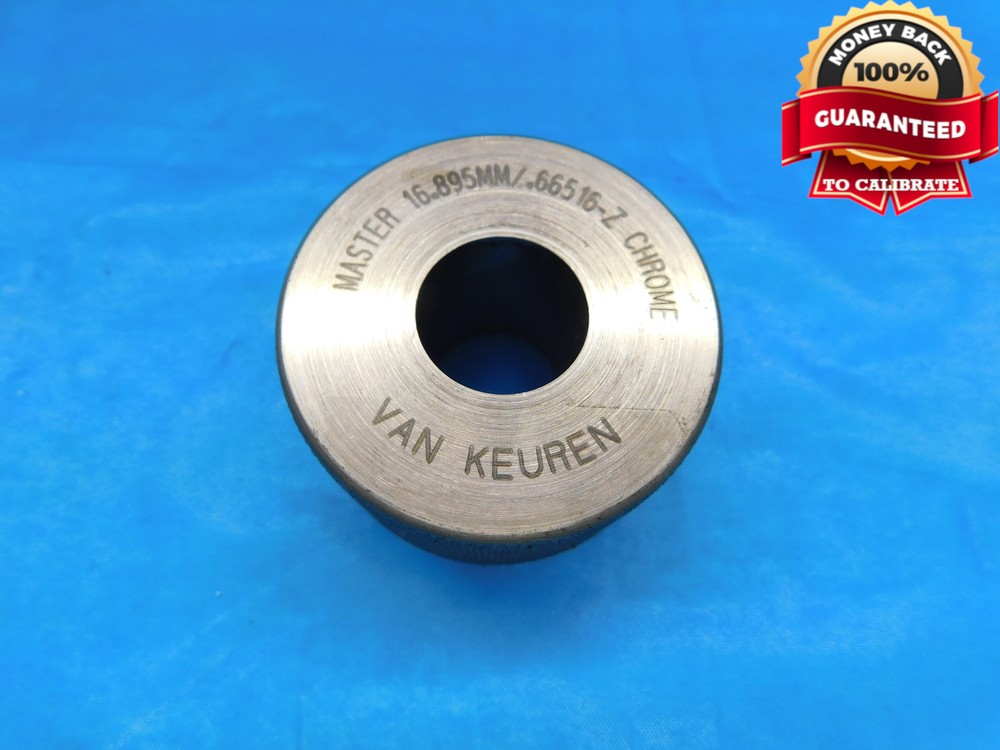 16.895 CLASS Z MASTER PLAIN BORE RING GAGE 17.000 -.105 UNDERSIZE 17 mm .6652