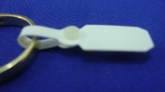 100 Qty Blank Jewelry Price Tag White PVC Snap Lock size 0.33″ x 0.6″ x Loop 1″