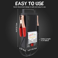 Car Battery Tester and Voltage Tester, Automotive Battery Load Checker 12V 10…