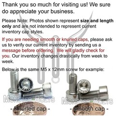 M2.5 Stainless Steel Socket Head Cap Screws A2 / 18-8 Metric DIN 912 0.45 Coarse