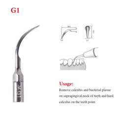 10× Dental Ultrasonic Perio Scaler Tips Scaling G1 Fit EMS Woodpecker Handpiece