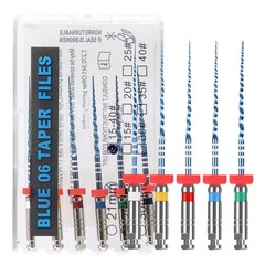 10X Dental V Blue Rotary NiTi Endo Files Root Canal Engine Use 0.06 #15-#40 25mm
