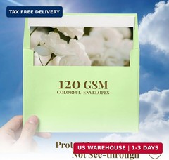 Colored Envelopes Self Seal A7 50 Pack, 10 Colors, Goefun 5.25 x 7.25 Printable
