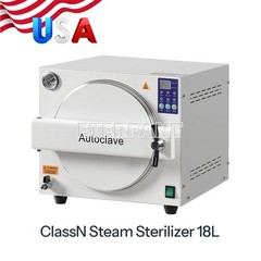 18L Class N Dental Autoclave Steam Sterilizer High Temperature Sterilization US