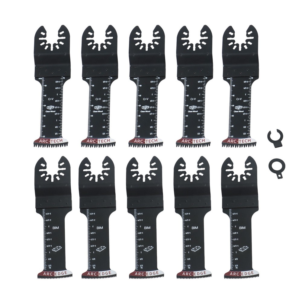 10PCS Extra Long Japanese Tooth Oscillating Saw Blades Bi-Metal Multi Tool Blade