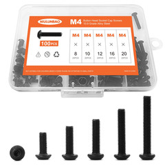 M3 X 8Mm 12Mm 16Mm 20Mm 25Mm Button Head Socket Cap Screws Bolts, 10.9 Grade All