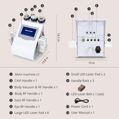 6 in 1 Beauty Machine Body Silhouette Enhancing Massager Improve Skin Firmness