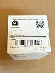 New Allen Bradley 800T-D2 Black Push Button Mushroom Head