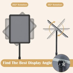 2PCS Sign Holder Stand 11 x 17 Inch w/Snap-Open Frame & 360° Rotation for Malls