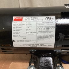 Dayton 55JJ71 Centrifugal Pump 1 hp 230/460V AC 100 ft Max Head 1 1/4″ 1″ Intake