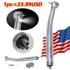 1-10 Dental LED Fiber Optic Turbine Handpiece E-generator 4hole Triple Spray UDM