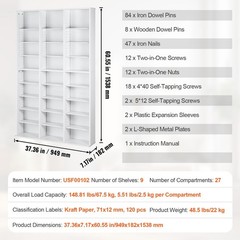 Media Storage Cabinet, 9 – layer DVD Shelf Holds up to 756 CDs, Adjustable CD