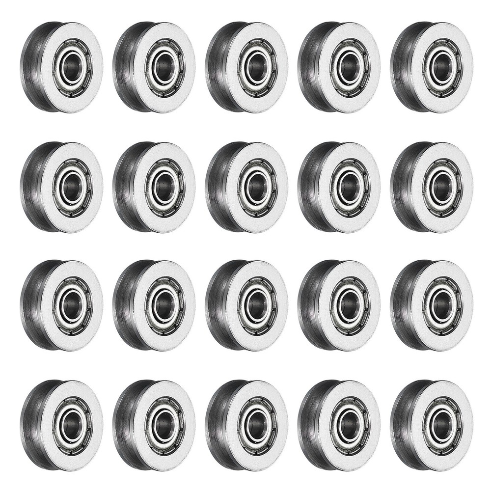 20pcs V623ZZ V Groove Guide Pulley Bearing 3x12x4mm Rail Ball Bearing Wheel