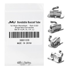 JMU Dental Orthodontic Buccal Tube MBT/Roth 018 022 Monoblock/Mesh Base Bondable