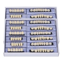 168pc Dental Acrylic Resin Denture 24# A3 Shade False Teeth Full Set Upper Lower