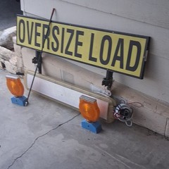 Oversize Load Sign w/ Amber Warning Lights & Mounting Brackets