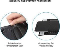 10 Pack 4×7 Inch Poly Bubble Mailers #000 Padded Envelopes Black, Poly Mailer
