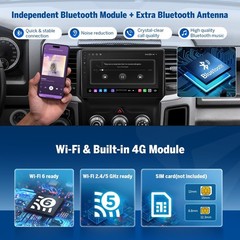 Eonon 6+64GB Car Audio Compatible with Dodge Ram 1500, 2500, 3500 (2013-2018)…