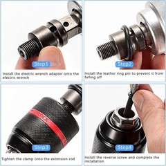 Metal Heavy Duty 1/2-20UNF 13mm Keyless Drill Chuck Hex Shank/SDS/Square Adaptor