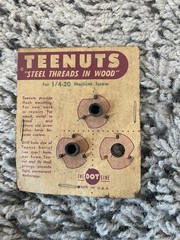 Teenuts – Steel Threads In Wood, Various Sizes, See Description And Pictures