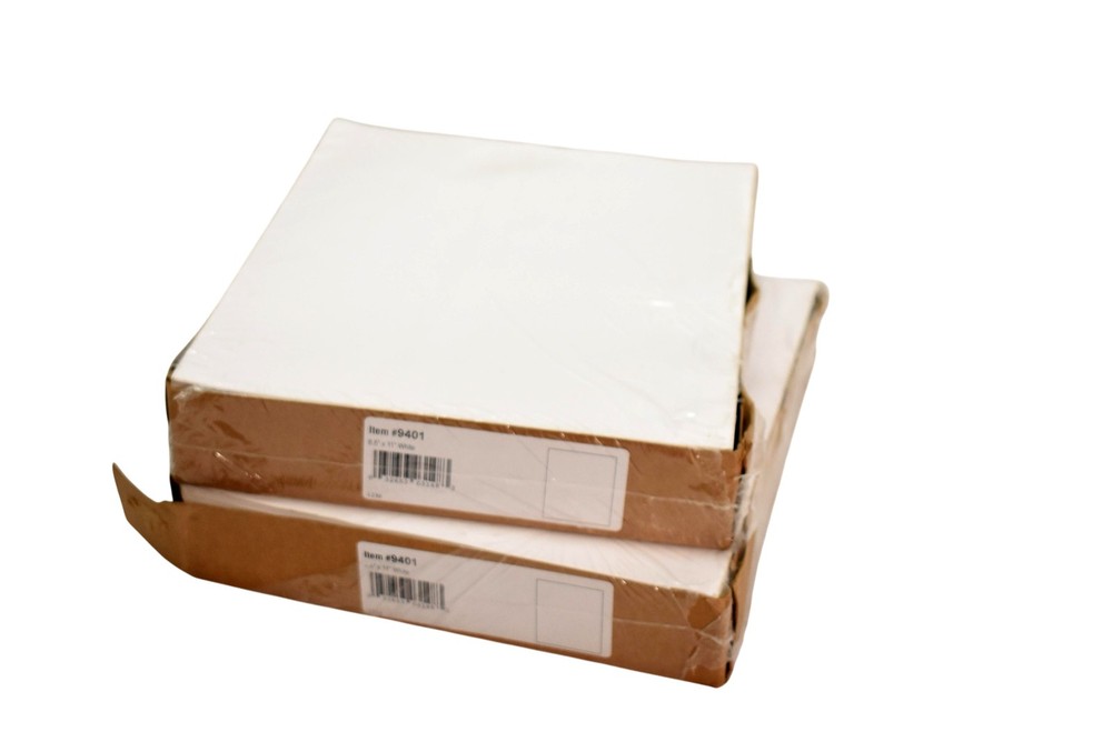 Blank White Adhesive Label Sheets 8.5 X 11 Inch Item 9401 Lot 2 Packs Total