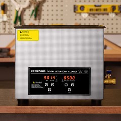 CREWORKS Stainless Steel 10L Liter Industry Ultrasonic Cleaner w/ Timer & Heater