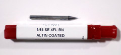 TITAN, 1/64″ 4 FLUTE SINGLE END BALL NOSE CARBIDE END MILL, ALTiN TC11601
