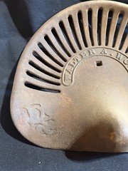 #28 CAST IRON Tractor Implement Seat WALTER A WOOD Hoosick Falls New York USA