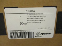 APPLETON GRJS100 1″ EXPLOSION PROOF MALL IRON CONDUIT OUTLET BOX