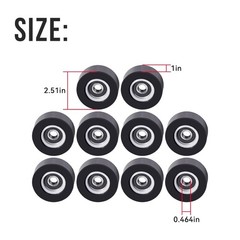10Pcs 70298701 Dryer Support Roller Bearings For Huebsch,Speed Queen Dryer Black