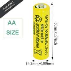 Betmaxful 12 Packs 1.2V NI-CD AA 800mAh Nickel Cadmium Rechargeable…