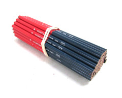 LOT OF (36) POSTAL 104 RED & BLUE THIN LEAD WOODEN PENCILS BY VENUS