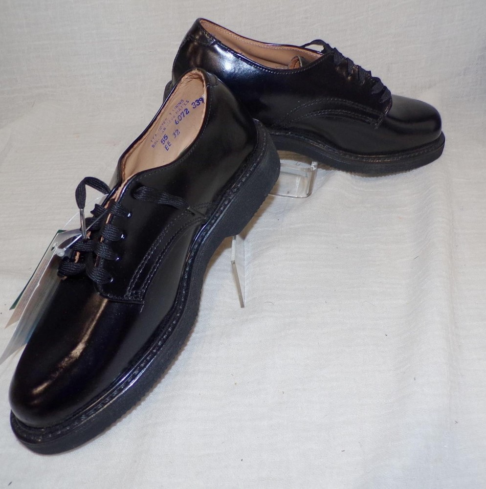 POSTMAN CAROLINA 32 MEN WORK SHOES BLACK LEATHER ARCH SUPPORT OXFORD USA NEW NIB