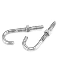 Steel J-Bolt with Nut, 5/16″ X 3″ Anchor Bolts, Pack of 10