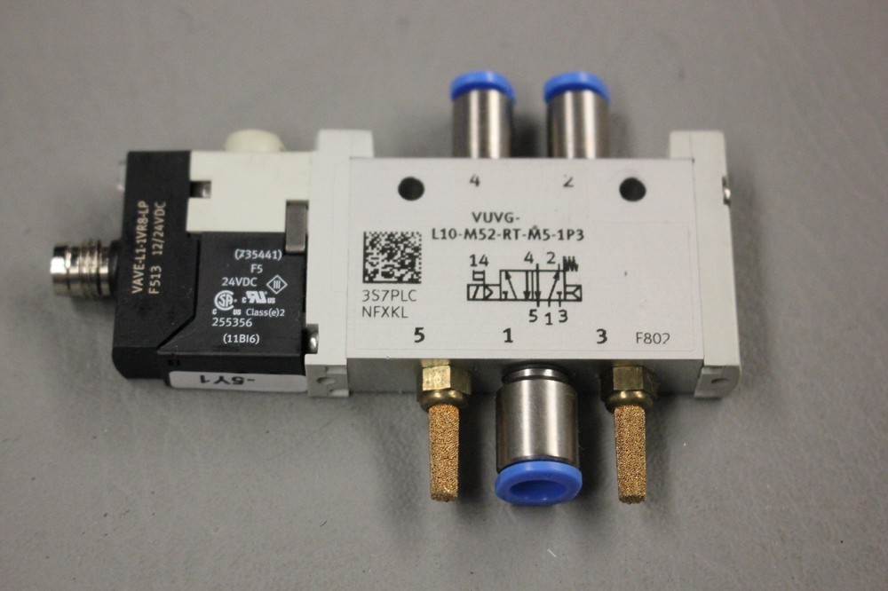 FESTO VUVG-L10-M52-RT-M5-1P3 SOLENOID VALVE & VAVE-L1-1VR8-LP