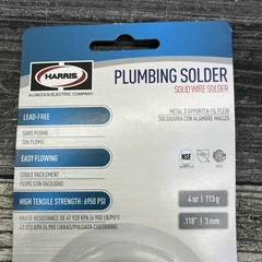 Solid Wire Plumbing Solder 4oz .118in #331758 {112}