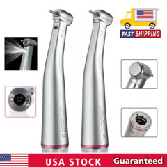 Dental 1:5 Increasing Contra Angle Fiber Optic Handpiece w/E-type Electric Motor