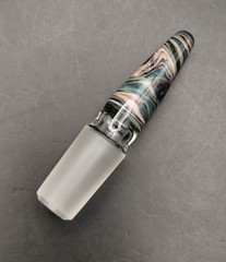 Multicolor Swirl 14mm Glass Male Ground Joint Stopper Cap