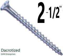 Phillips Bugle Head Coarse Thread Exterior wood/Deck Screws – Dacrotized 1″ – 6″