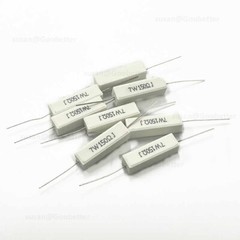 7 Watt Wire wound Cement Resistors Axial 0.05 ohms to 100K ohms 5% J Full range