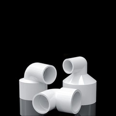 PVC White Reducing Fitting 90° Elbow Reducer Connector Socket Coupling 20~110mm