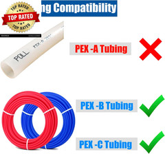 12 Pack 1/2″ Press Pro Press X 1/2″ PEX Adapter Crimp Fittings Brass Coupling